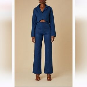 Savannah Morrow Jada Pants Midnight 100% Peace Silk XS NWT $420